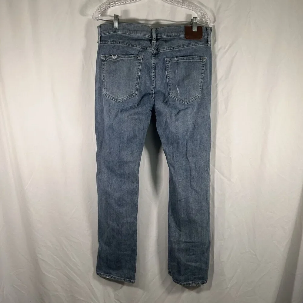Abercrombie Fitch Jeans Men's 32x32 Light Wash Denim Kennan Straight Stretch